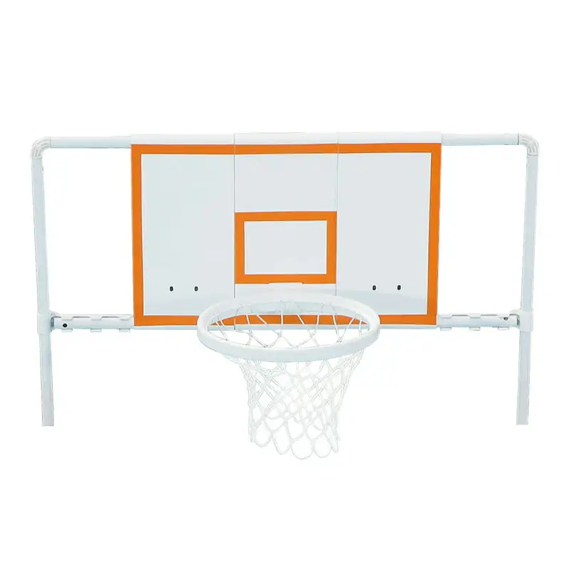 

Set with Basketball Hoop Backboard and Rim, for Frame Pools, White, Inflatable Basketball included, for Adults, Unisex