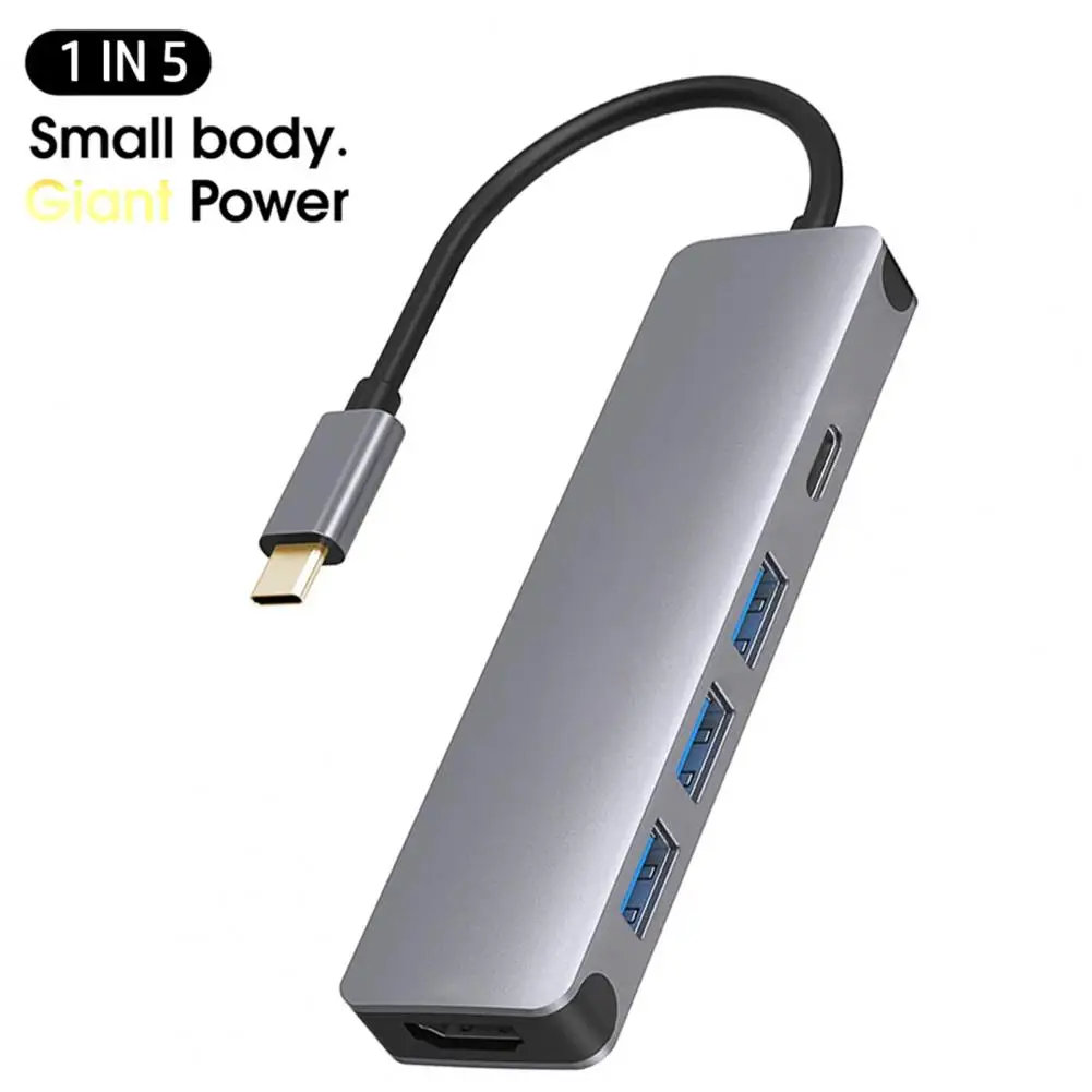 

Док-станция с поддержкой 4K @ 30 Гц, 100 Вт, адаптер питания с несколькими портами 5-в-1, Type-C на HDMI