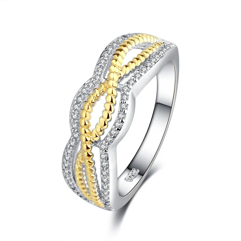 

Серебро S925 пробы, новинка, ювелирные изделия из жареного теста, ручная работа, Любовное переплетенное кольцо, популярные европейские и амер...