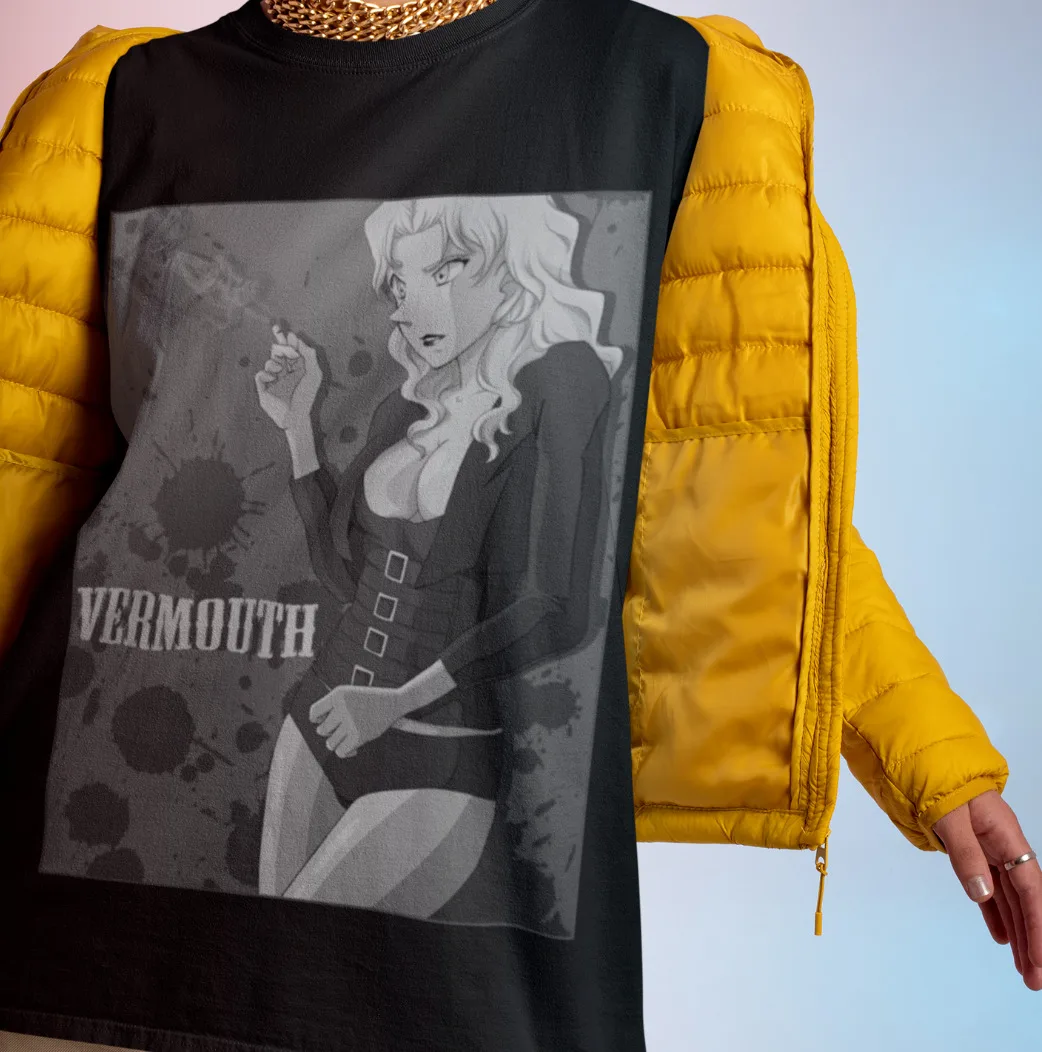 Vermouth тройник замкнутая футболка детектив женская черная