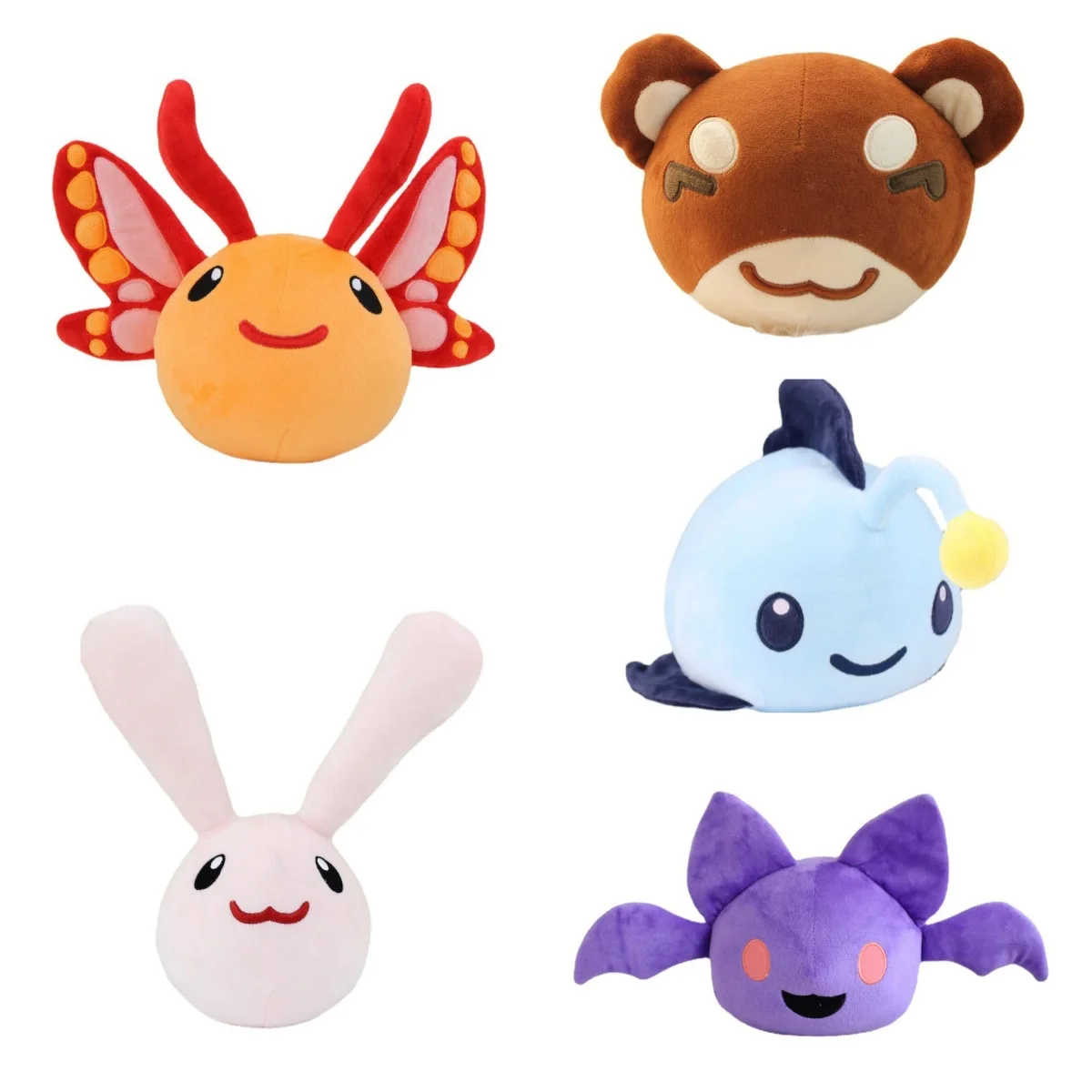 

20-40cm Cute Genshin Impact Slime Rancher Game Angler Batty Ringtail Flutter Cotton Slime Plush Soft Stuffed Gifts for Friends