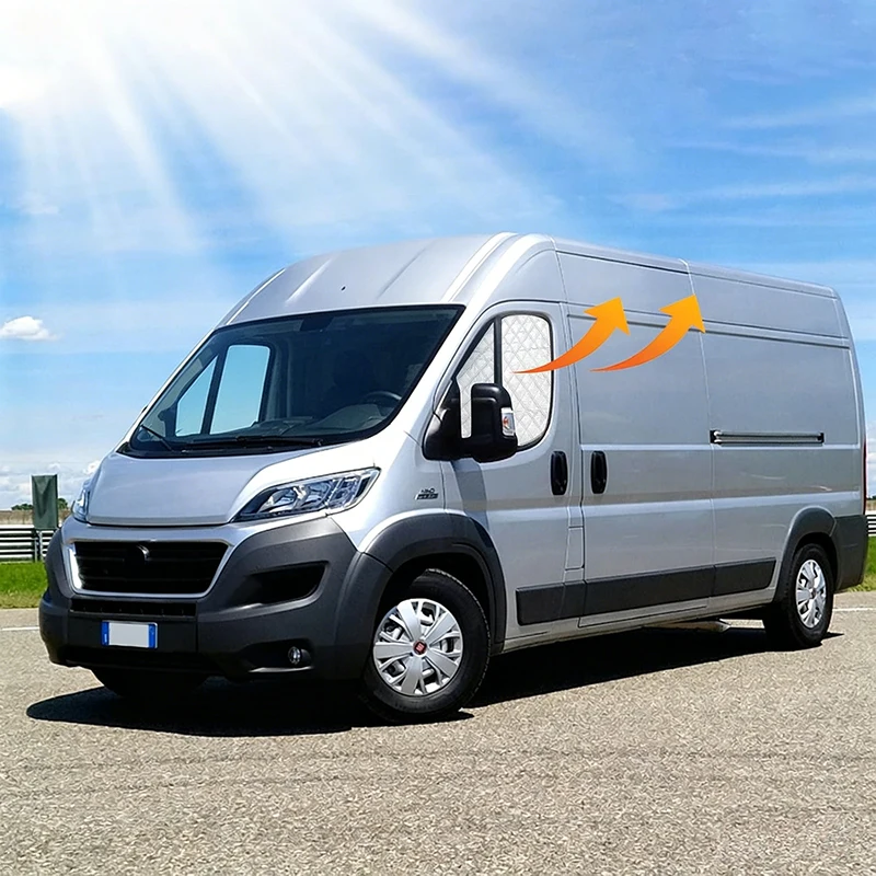 Фото 2 шт. термоизоляционных шторок на окна кабины для Fiat Ducato, Peugeot Boxer, Citroen Relay 2006+ - Аксессуары для салона автомобиля №4