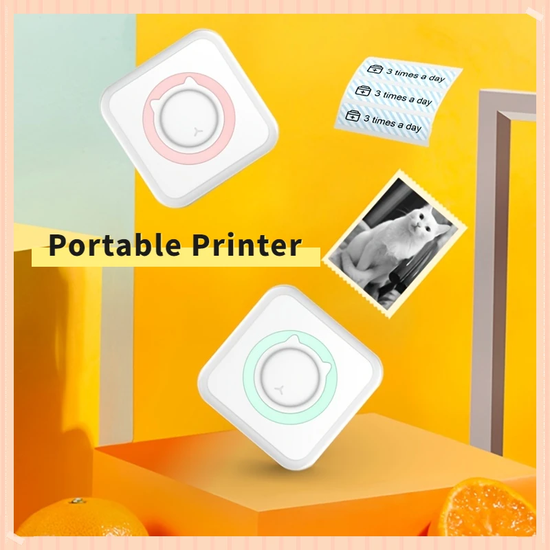 

Smart Mini Printer Print QR Codes Text Lists Post-it Notes & More Ink-free Portable HD Photo Thermal Printer with Thermal Papers