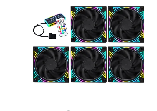 SRHX RGB вентилятор 120 мм ПК компьютерный охлаждающий rgb с радиочастотным