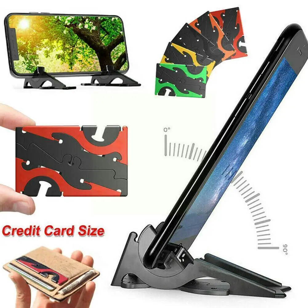 

Rotation Foldable Phone Holder Card Type Holder Portable Bracket Holder Carry Adjustable Convenient Multi-func Pocket Phone G7e4
