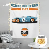 24 hours of le mans 1971 tapestry martini on canvas print tapestries automobile wall art painting boys hippie room decoration