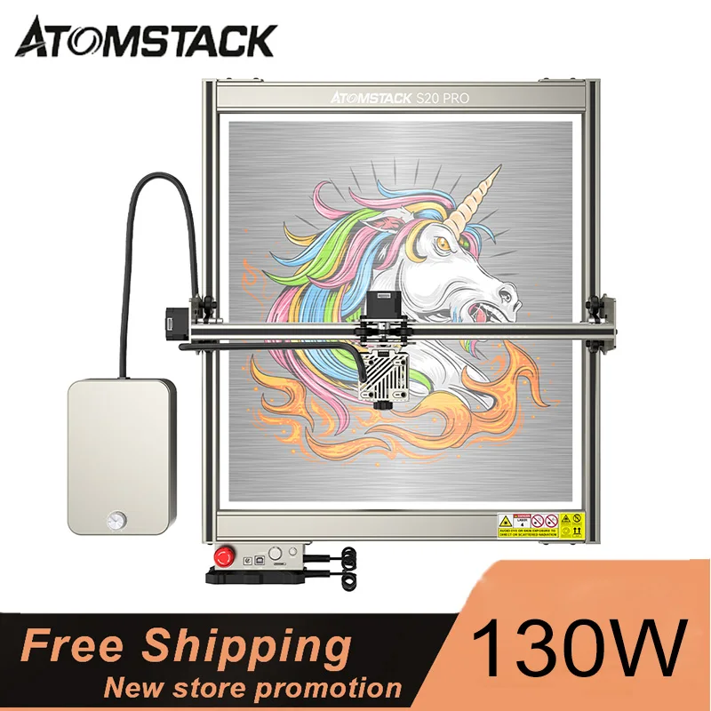 

ATOMSTACK S20 Pro Laser Engraver Cutting Machine S20pro 130W Laser Power 400x400mm Fixed-Focus Ultra-thin Laser with Air Assist