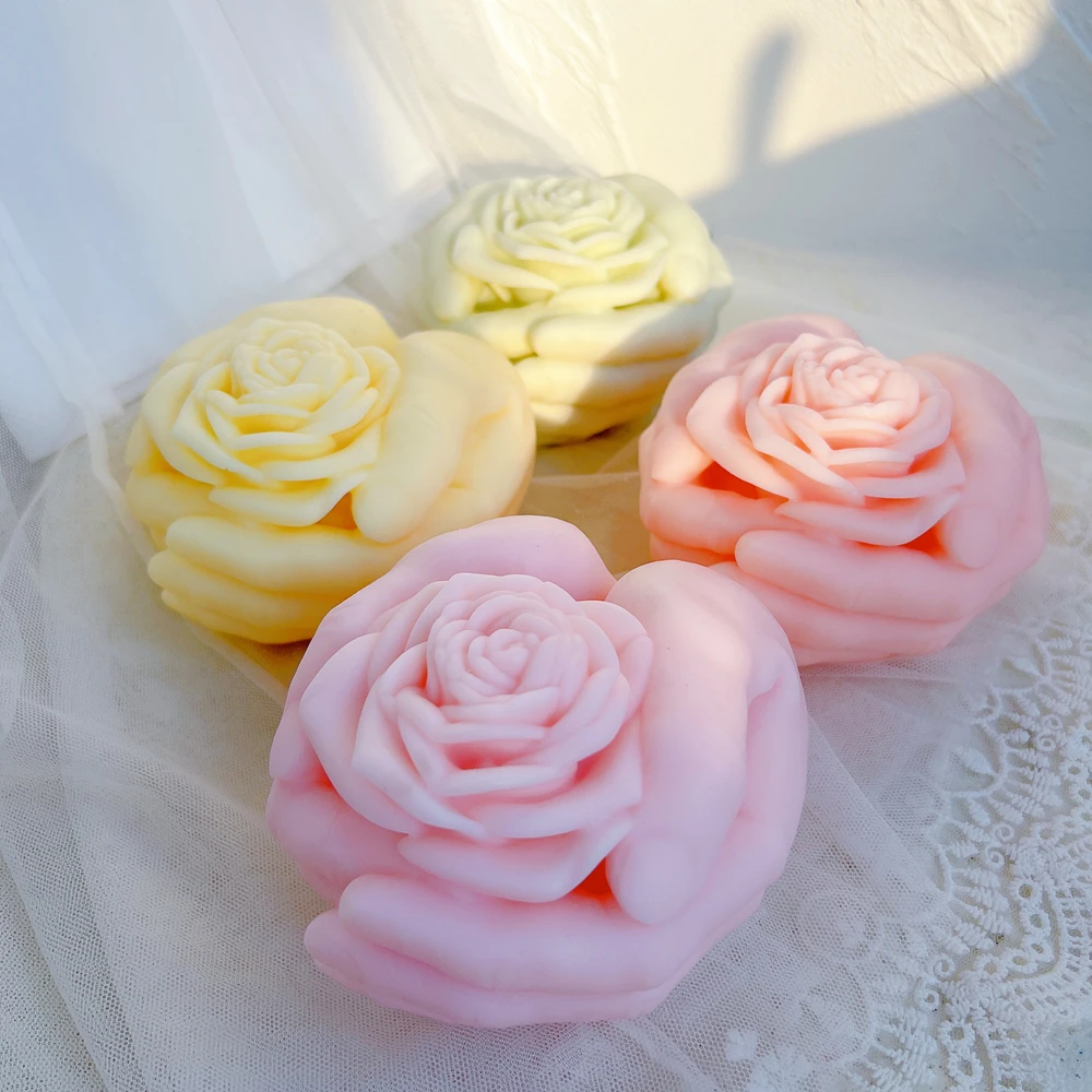 Силиконовая форма в виде розы свечи подарок на день Святого Валентина домашний