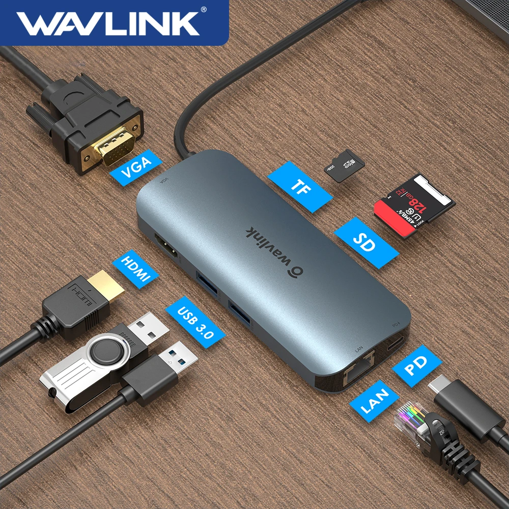 

Wavlink USB-C концентратор HDMI-совместимый видео адаптер преобразователь сигнала тип-c мини док-станция для Windows MAC OS usb-хаб сплиттер