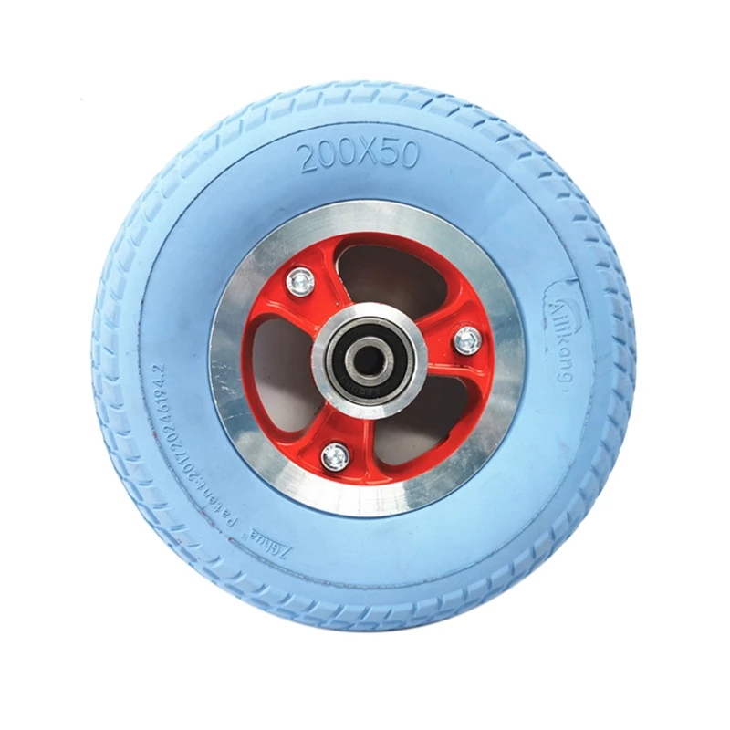 

200X50 Electric Scooter Solid Front Wheel 8 Inch Scooter Wheel Hub with Solid Tire No Need Inflate Tire