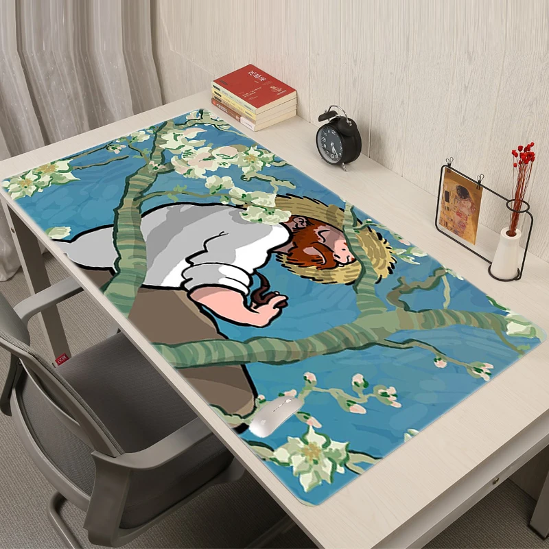 

Van Gogh Mouse Pad Large Keyboard Gaming Mats Laptops Pc Accessories Mat Pc Set Mause Gamer Desk Anime Extended Xxl Mousepad