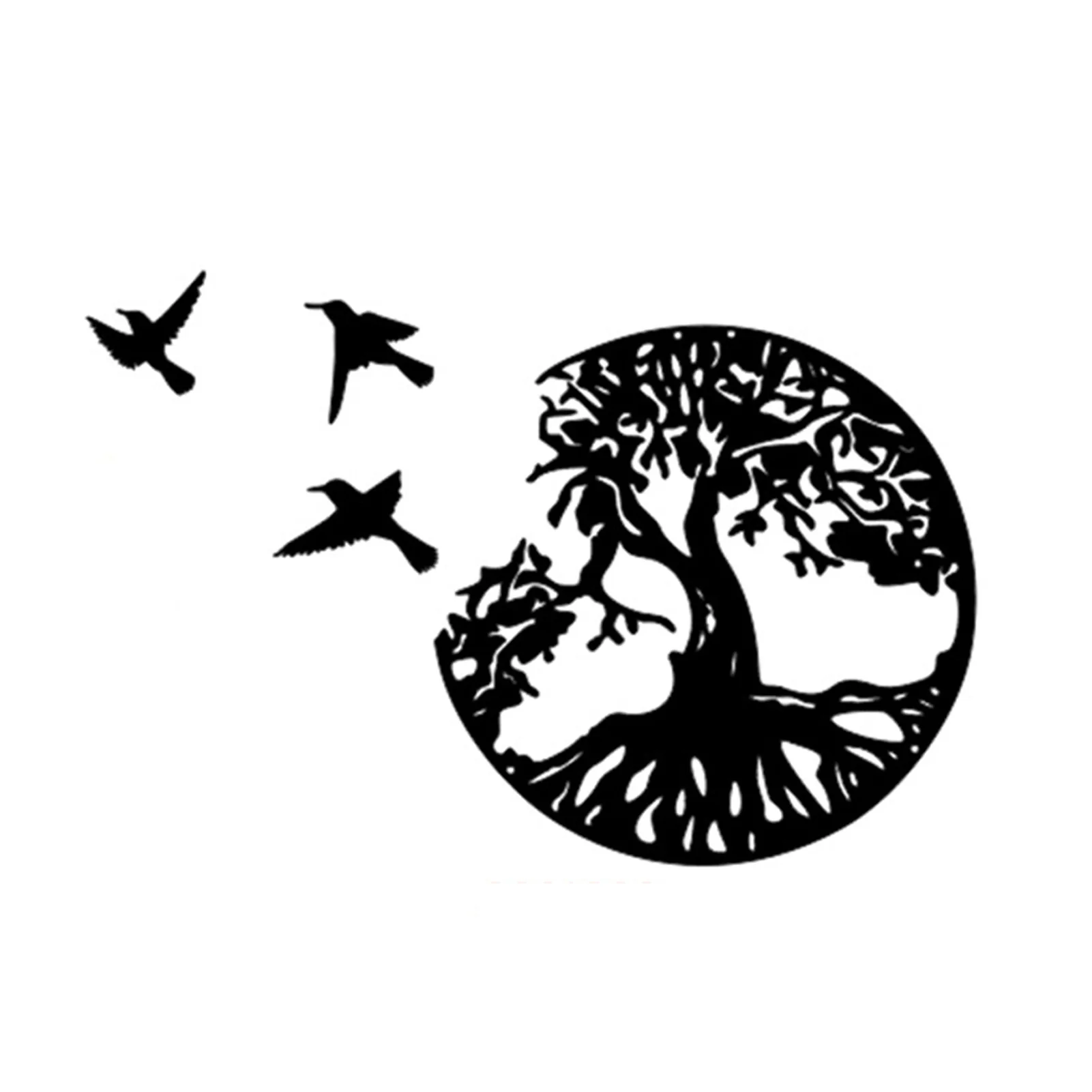 

Tree and Bird Metal Wall Art Wall Decoration Tree of Life And Birds Metal Wall Plaque Metal Tree Pendant Home Living Room Decor