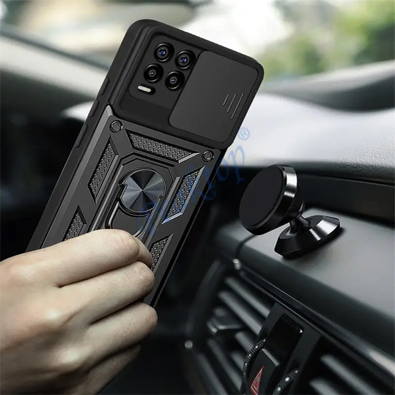 for oppo realme 8 pro case armor shockproof cover for realme 5 8i c11 c20 c21 camera lens protect magnetic car holder phone case free global shipping