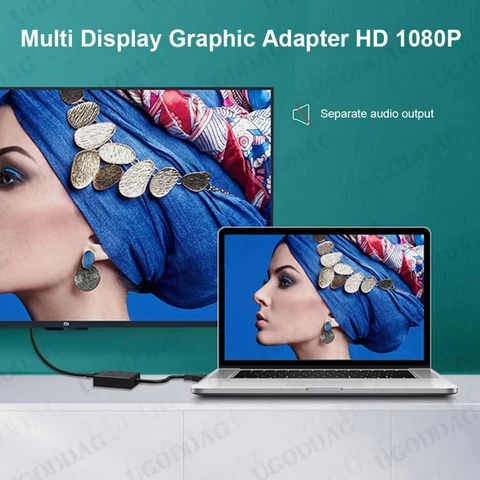 HD 1080P USB 3.0-HDMI-совместимый адаптер, бесплатный внешний кабель видеокарты, аудио-видео конвертер для ПК, ноутбука, монитора