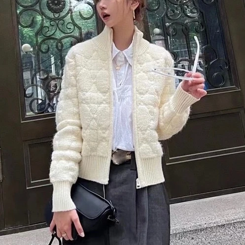 

Женская Повседневная куртка-водолазка в рубчик, классическое модное дизайнерское пальто с длинным рукавом для осени и зимы, модель D1, 152937