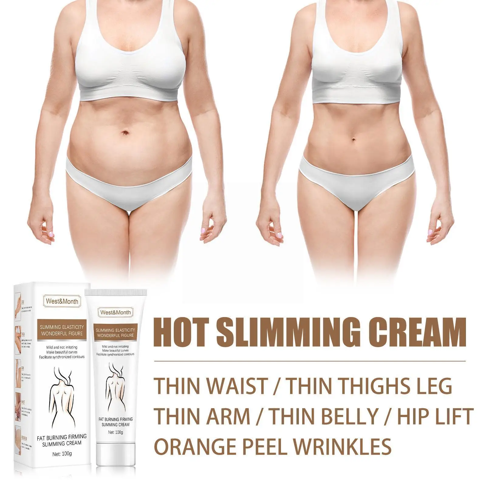 

100g Slimming Cream Fat Burning Cream Anti-cellulite Sculpting Shape Body Reduce Cream Cream Effective Quickly Lifting Care J4D3