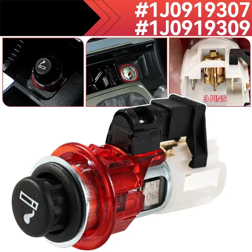 

Для Audi A3 Q3 Eos Tiguan Golf MK5 MK6 VW Passat B6 B7 Seat Leon Exeo 1J0919307 1J0 919 307 Прикуриватель в сборе