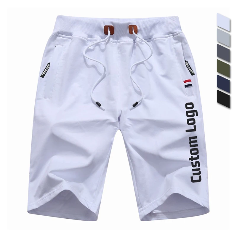Custom Logo Summer Men's Casual Breeches Shorts Black Men Boardshorts Home Classic Clothing Beach Shorts Male Pants