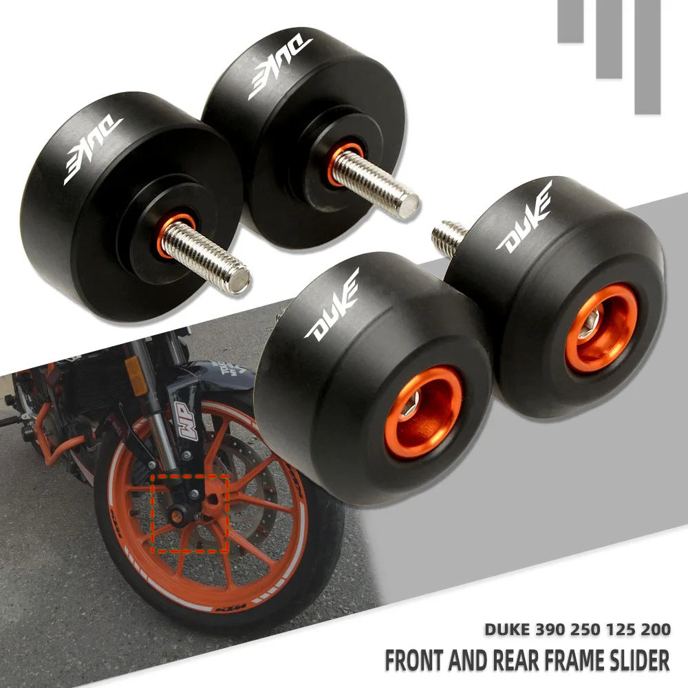 

CNC Передняя Задняя вилка колесо ползунок защита от ударов колодки колесные для KTM DUKE/RC 125 200 250 390 DUKE125 200 DUKE250 DUKE390