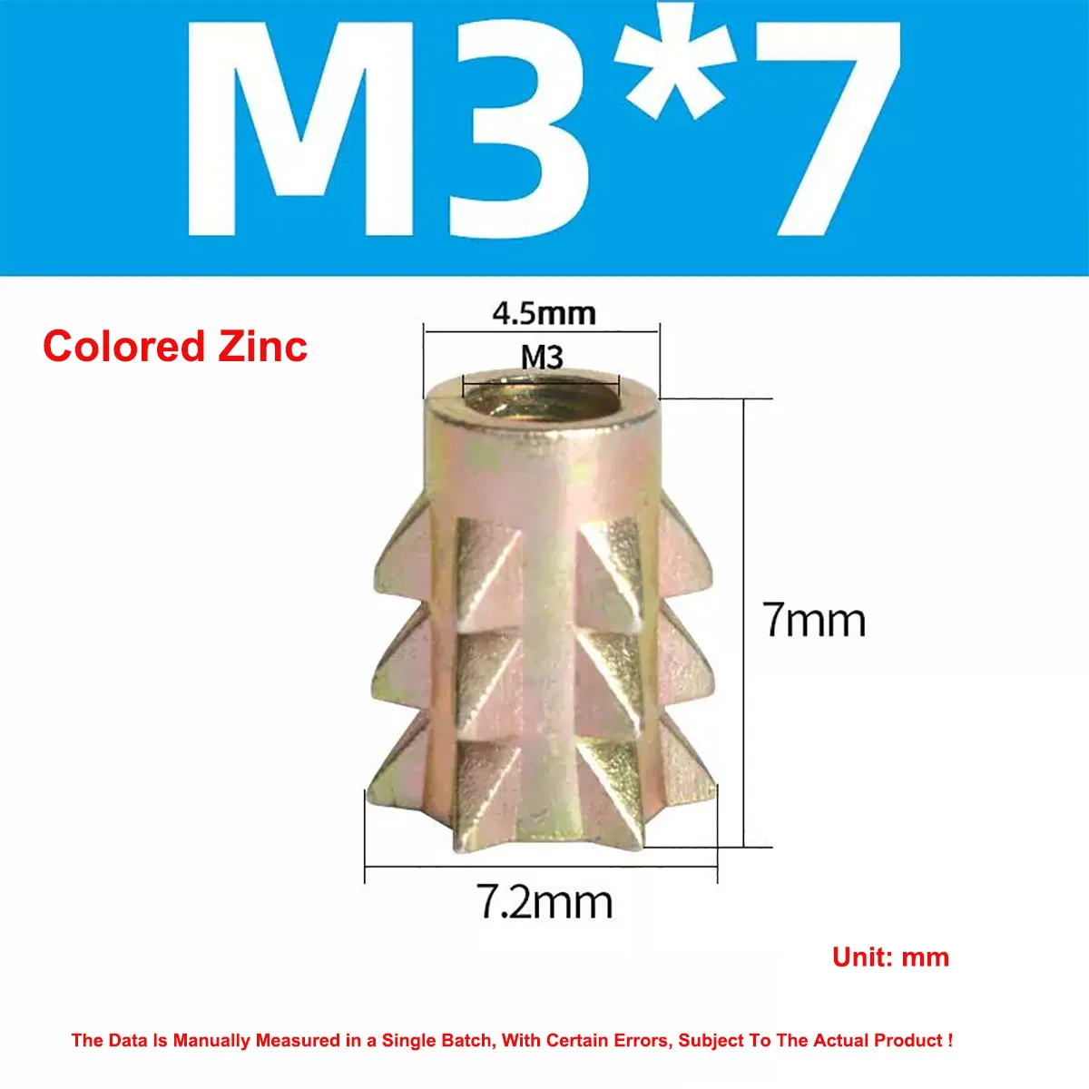 

Утолщенные гайки для мебели из цинкового сплава с внутренними и внешними зубцами, встраиваемые винты, крепежные элементы M3M4M5M6M8