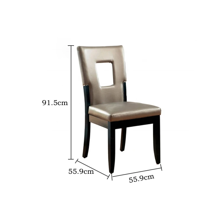 Новый современный простой дизайн деревянный обеденный стул из губчатой ткани со