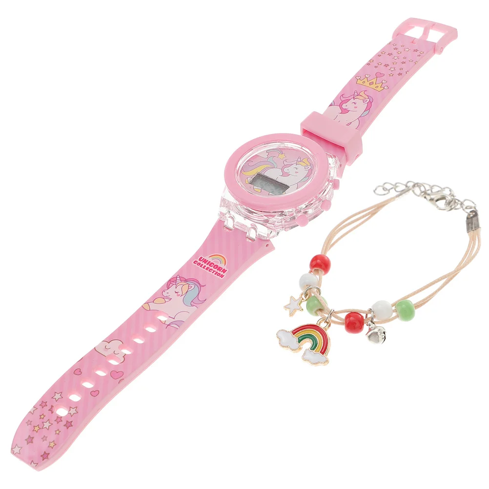 

Watch Kids Wrist Children Silicone Watches Cartoon Girls Glowing Adorable Decorative Resistant Wear Adjustable Unicorn Lovely