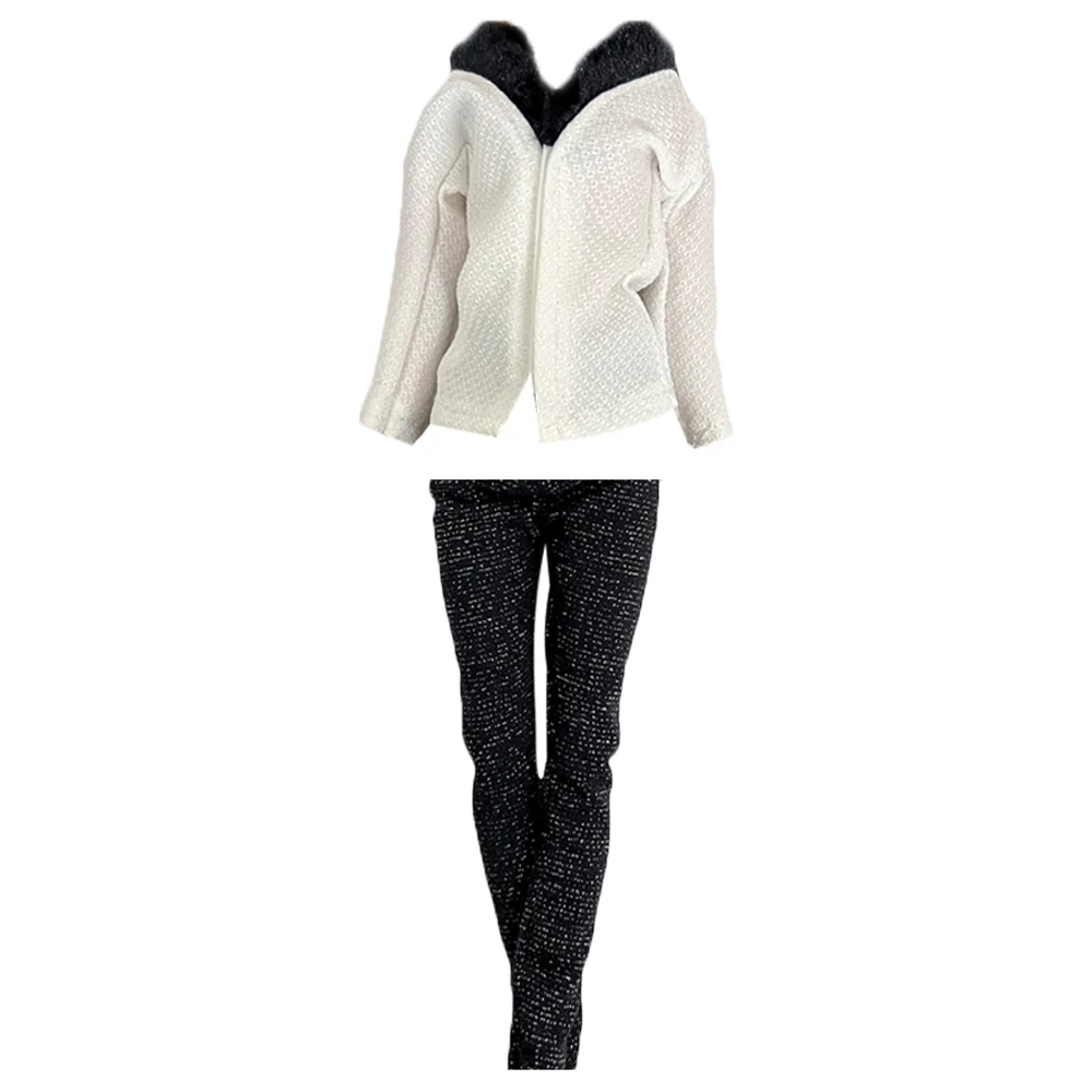 Комплект одежды NK для куклы 2 шт. повседневный Белый Топ с длинным рукавом модные