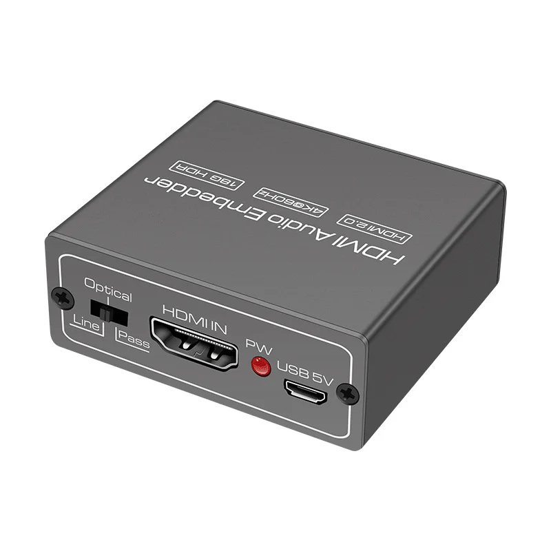

Аудиоадаптер, совместимый с HDMI, поддерживает Вход HDMI, оптический/аудиовход 3,5 мм, совместимый с HDMI, выход 4k 60 Гц