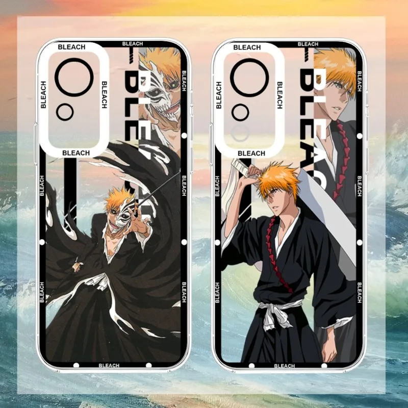 

Cartoon Anime Bleach Phone Case For Xiaomi Redmi Note 10 12 11 Pro Lite Proplus Pocox3GT F3 Transparent Soft TPU Telefoon Cover
