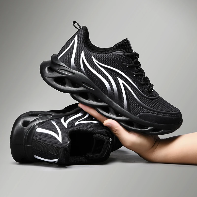 Low Help Men Running Shoes Higher Bottom Hot Sale Breathable Jogging Sport Shoes for Male Anti Slip Athletic Men Walking Sneaker