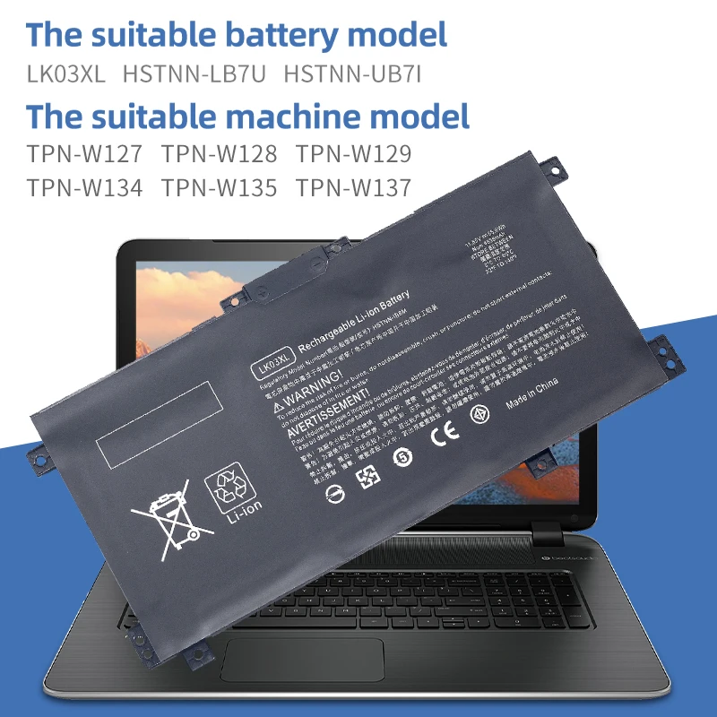 SUOZHAN LK03XL Аккумулятор для ноутбука HP envy 15 x360 15-bp 15-cn TPN-W127 W128 W129 W132 HSTNN-LB7U HSTNN-UB7I HSTNN-IB8M