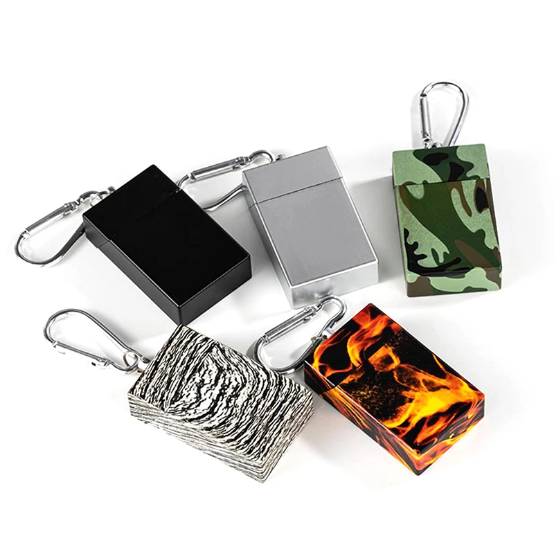 

Outdoor Portable Mini Smoking Ash Box Ashtray With Key Ring Camping Hiking Accessories