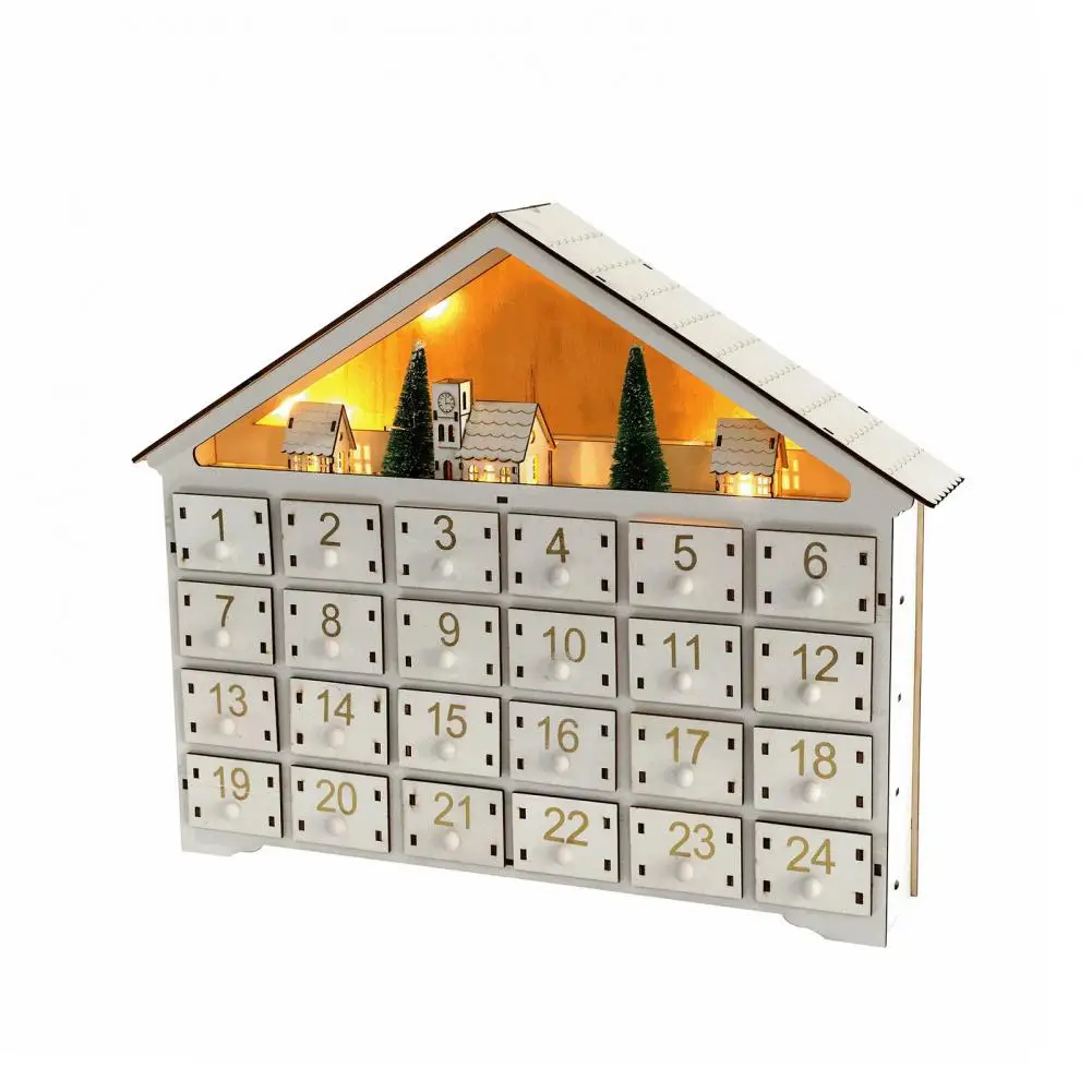 

Рождественский деревянный календарь, нежное домашнее украшение, безцветный для помещений, Рождественский календарь, Рождественский дерев...