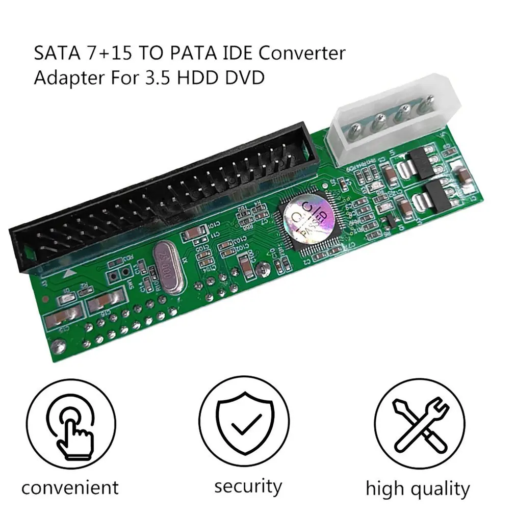 Фото НОВЫЙ Конвертер-адаптер IDE для SATA Plug & Play, модуль с поддержкой 7 + 15 контактов 3,5/2,5 SATA HDD DVD, сменные адаптеры для компьютера №1
