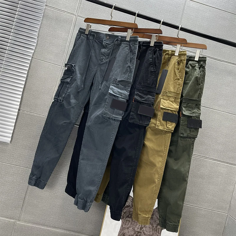 

Men Cargo Pants Multiple Pockets Waist Winter Trousers Sports Casual Overalls Techwear Streetwear 0771-4