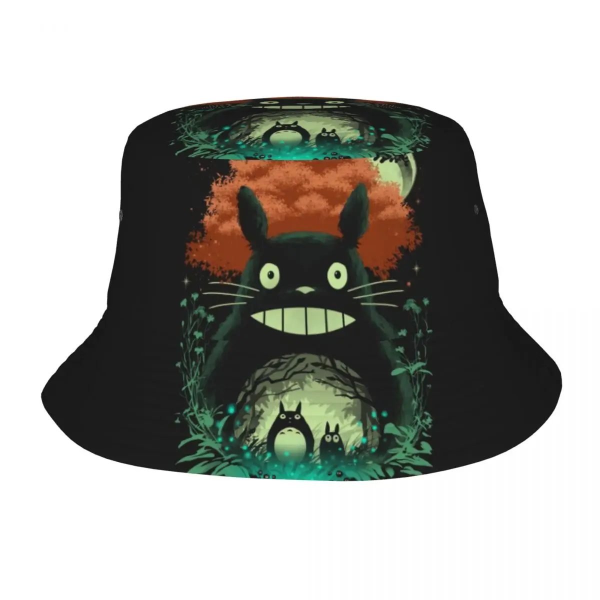 

Custom My Neighbor Totoro Japan Anime Bucket Hat Women Men Manga Hayao Miyazaki Outdoor Sun Summer Fisherman Cap