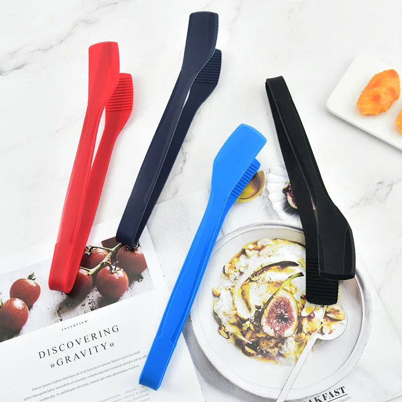 

Kitchen Silicone Non-Slip Food Clip Buffet Steak Bread Barbecue Tongs Spatula Sandwich Baking Clamps Cooking Utensils for Home