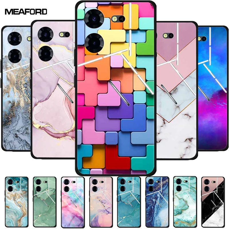 Для Tecno Pova 5 Pro 5G 6 78 &quotМраморный ТПУ Мягкий силиконовый чехол для Pova5 2023 Coque LH8n