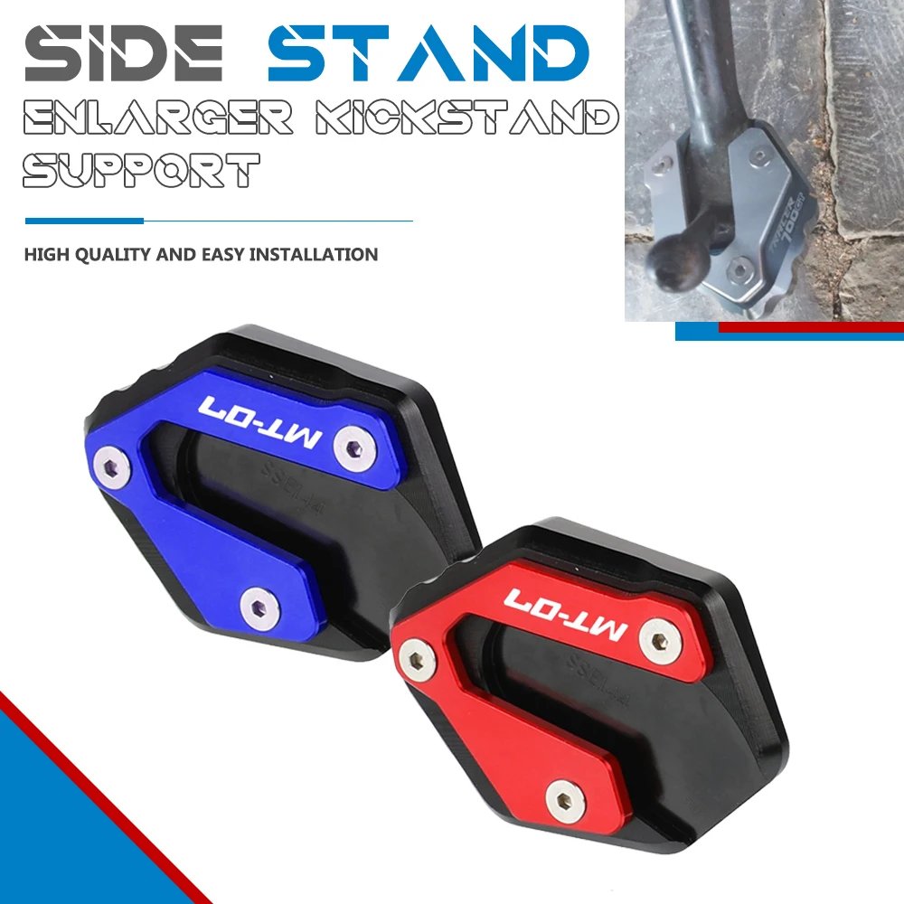 

CNC Kickstand Foot Side Stand Extension Pad Support Plate Enlarge For YAMAHA MT-07 MT07 FZ-07 Tracer 700GT 700 GT XSR700 XSR 700