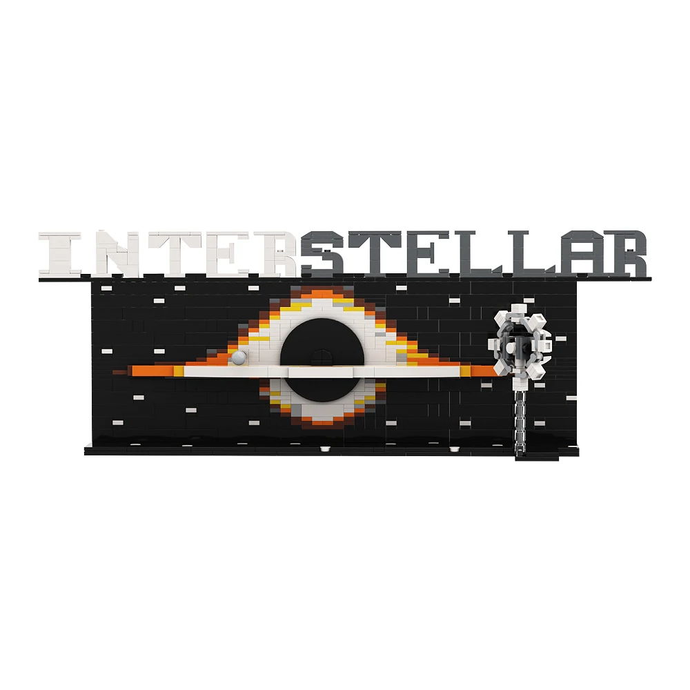 Фото Gobrick MOC интерstellar, черная дыра, креативная живопись, строительный блок, образовательные игрушки для детей, подарок на день рождения, кирпичная игра №2
