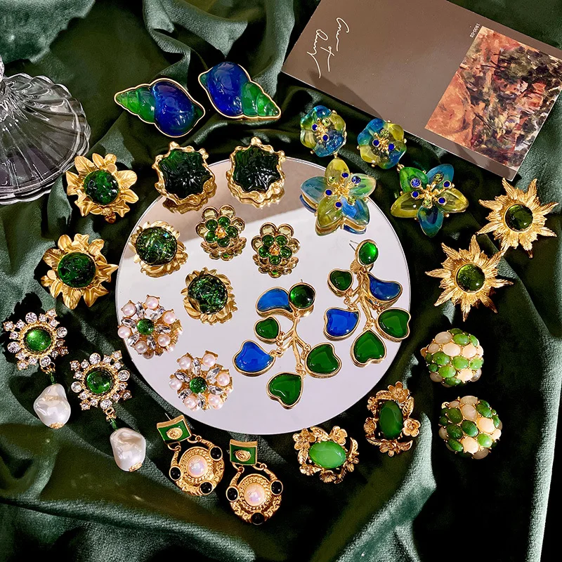 

French Retro Medieval Series Earrings For women Temperament Eardrop multiple choice Jewellery Accessories