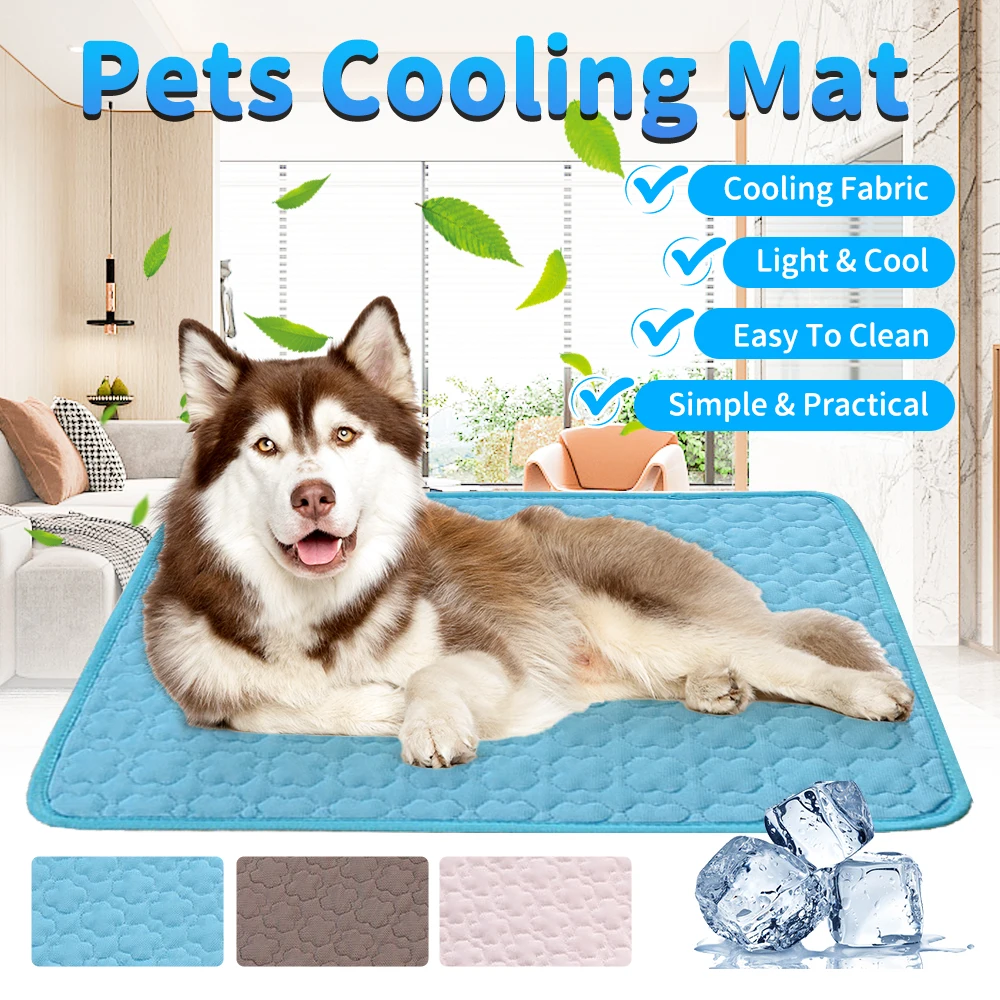 

Dogs Breathable Sofa Breathable Pad Cooling Blanket Pet Cat Summer Mat For Cat Pads Ice Mat Dog Mat Beds Washable Dog