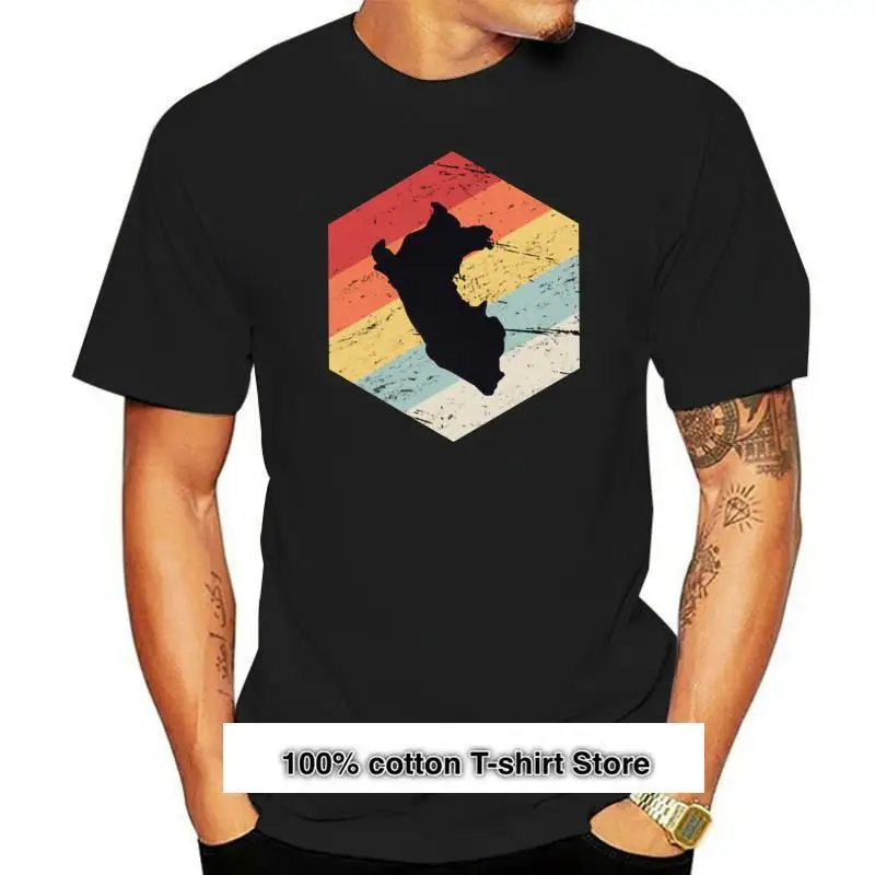 

Camiseta con estampado Retro de país de Perú para hombres y mujeres, camisas famosas, cuello redondo, manga corta