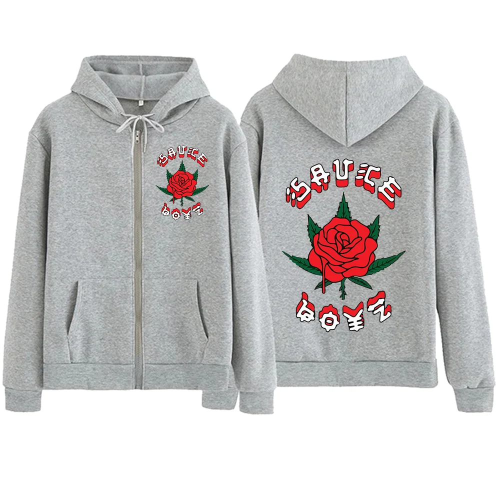 Толстовка с капюшоном на молнии в стиле Харадзюку