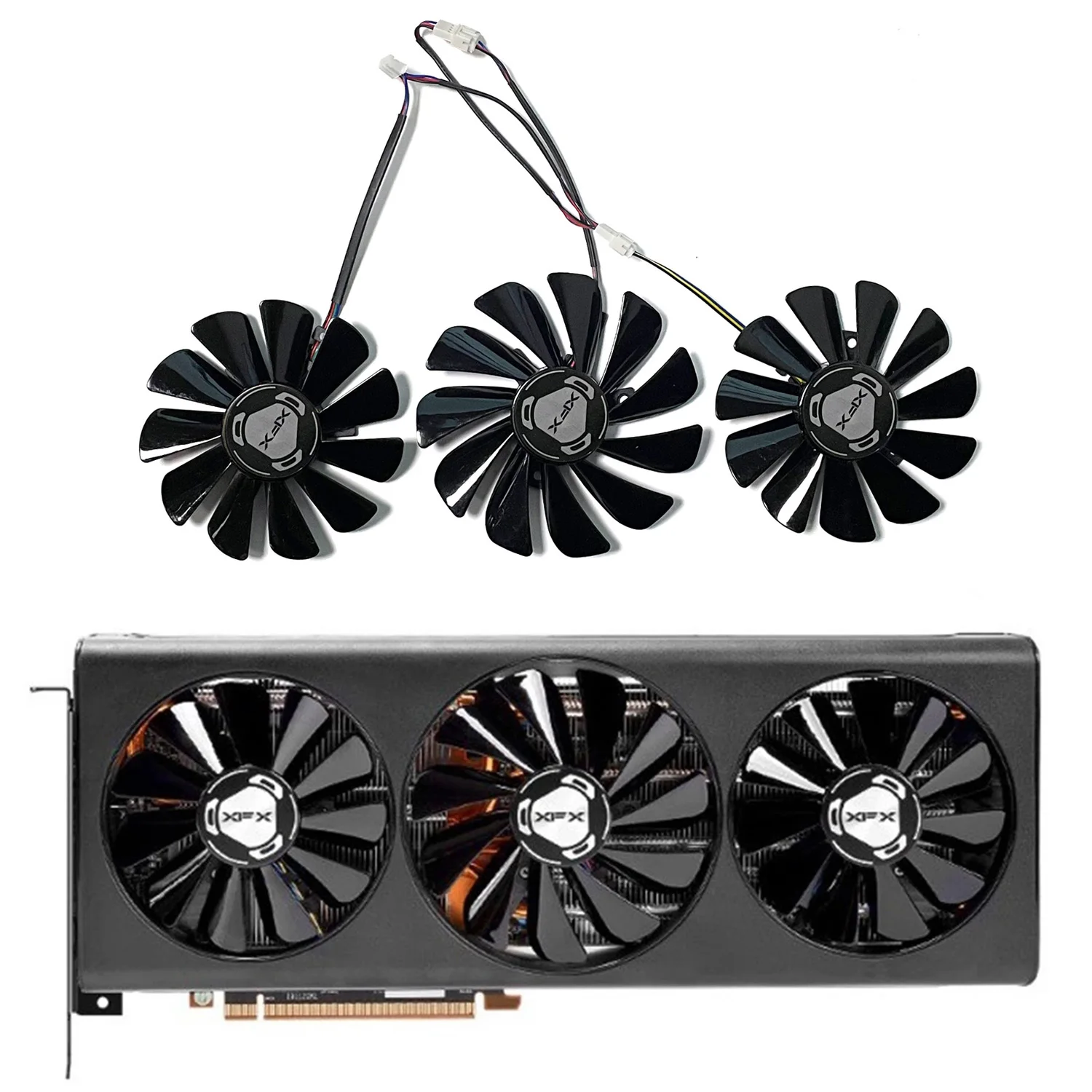 

95mm CF1010U12S 4pin DC 12V 0.45A RX 5700 GPU Cooler for Xfx Rx 5700 Radeon Rx 5700 Xt 5600XT Thicc Iii Cooler