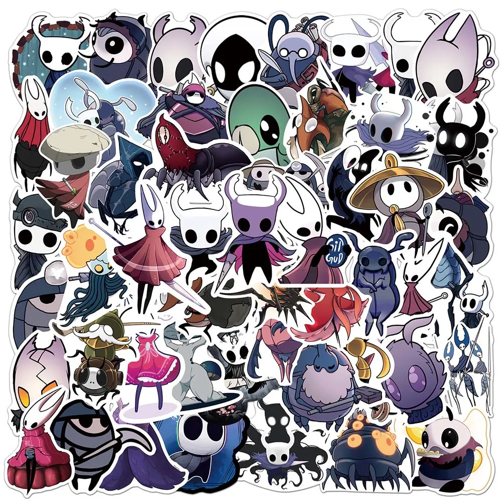 

10/50 Pcs Cute Hollow Knight Graffiti Stickers Backpack Pencil Case Laptop Luggage Stationery DIY Decoration Waterproof Decals