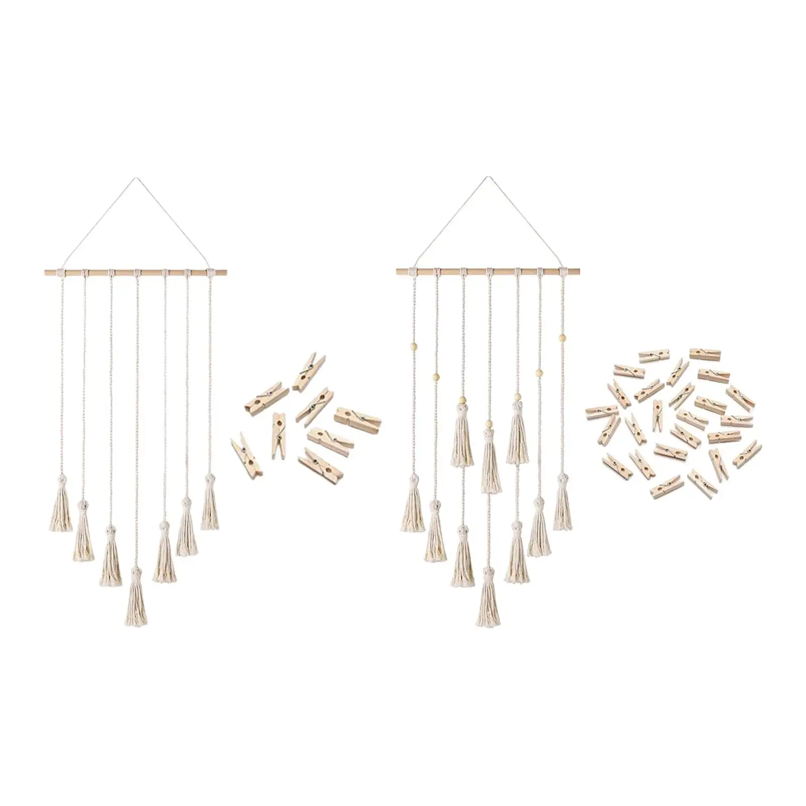 

Hanging Photo Display Macrame Cards Modern Bohemian for Backdrop Party Home