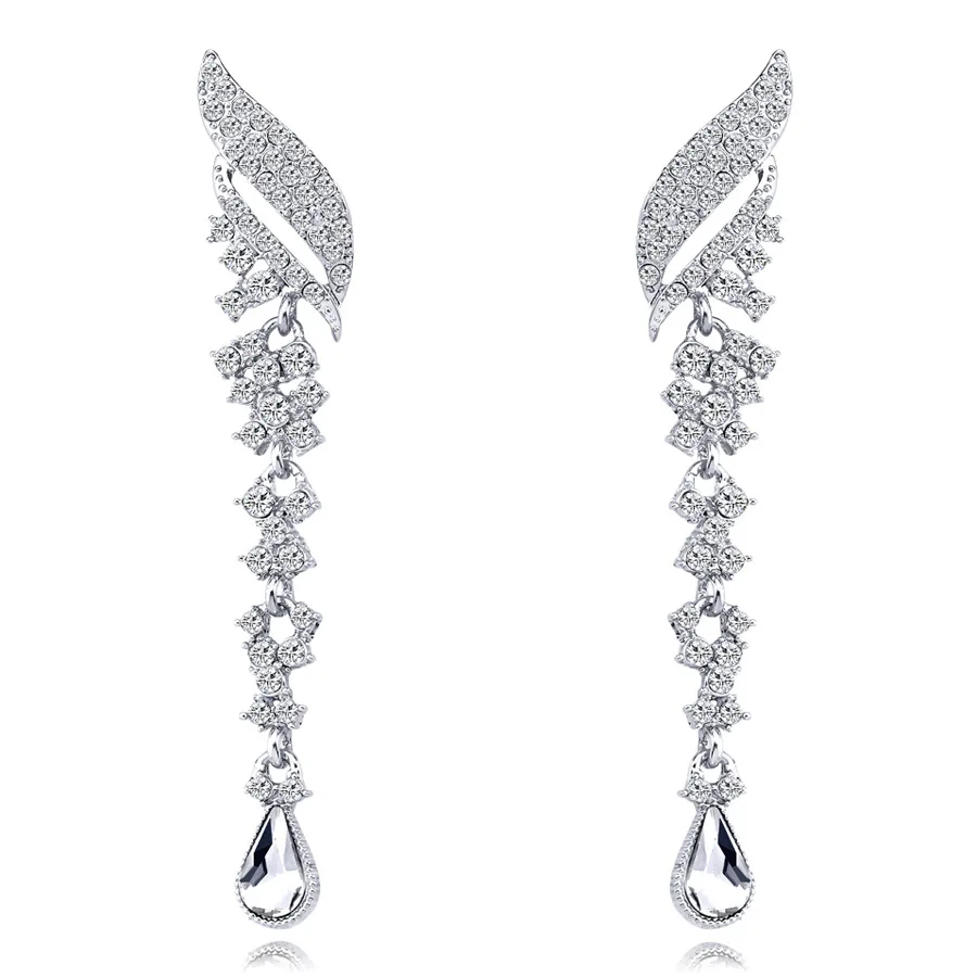 

European and American fashion personality long tassel earrings