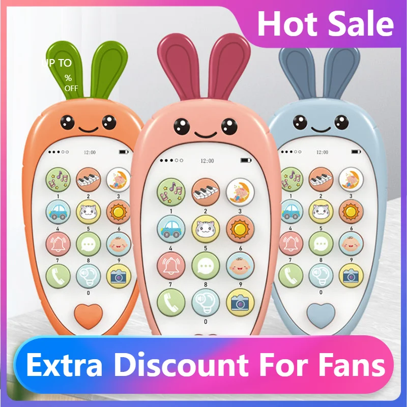 

Модная новинка, двуязычная Прорезыватель для телефона, музыкальная игрушка с голосом, раннее обучение, детский подарок, детская игрушка