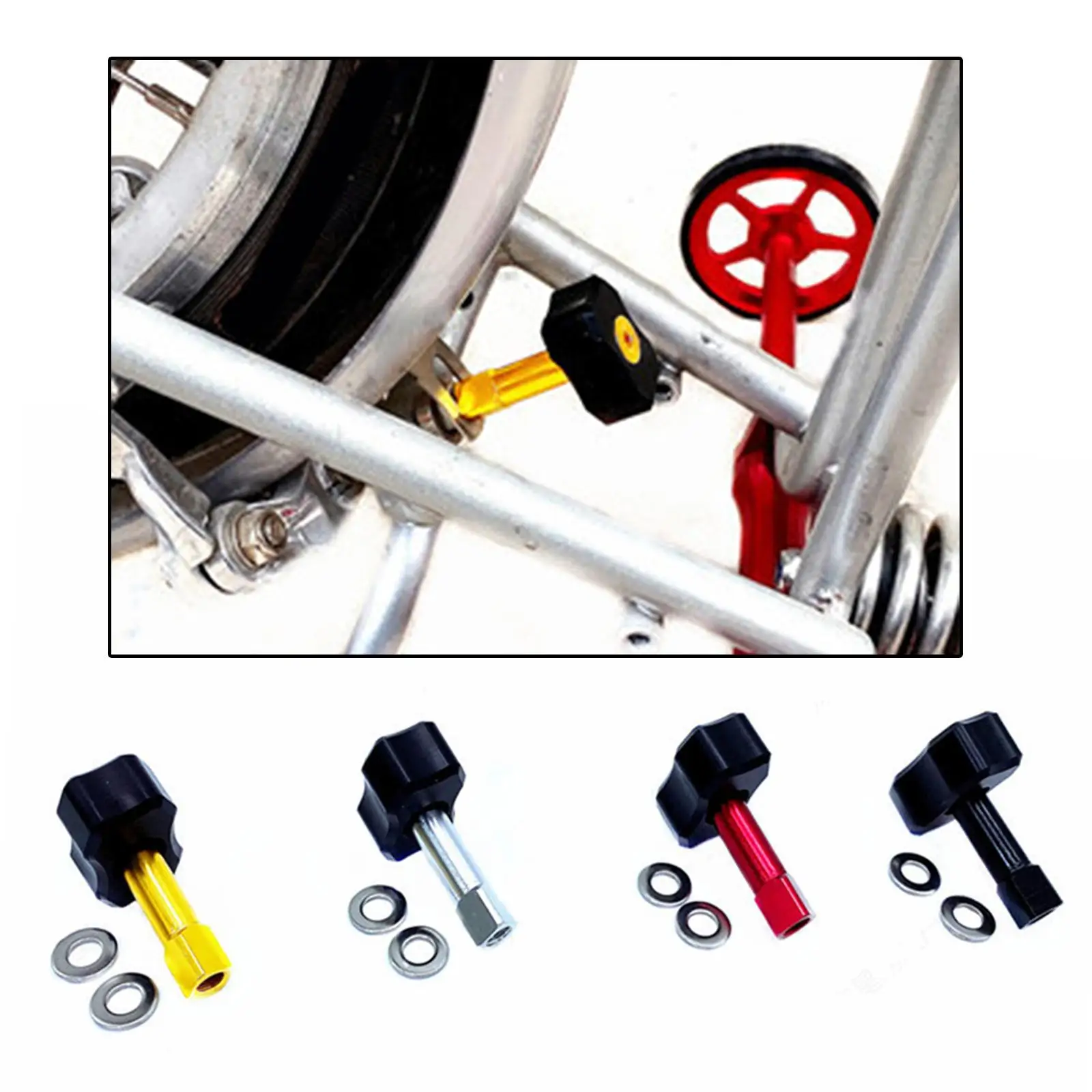 

Alloy Folding Bicycle Seat Tube Stop Folding Bike Cycling Parking Tray for , Parking Accessories for indoor e outdoor Storage